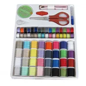 Michley FS-092 Sewing Kit With 100 Pieces Including Thread Spools, Bobbins, Scissors, Needles, Thimbles, And More