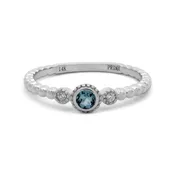 14k White Gold Aquamarine Ring – PR2317DAQ
