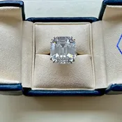 A 29 Carat D IF Asscher Cut Diamond Ring