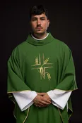 Chasuble embroidered with Green Cross