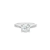 10kt White Gold 0.75ct Diamond Bridal Ring Size 6.5