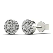 0.12ctw Diamond MINI Micro-pave Round Stud Earrings