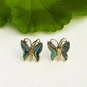 Abalone Butterfly Studs
