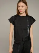 Blouse droite sans manches imprimée