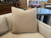Camel color wool pillow with self welt —  Martin & Brockett