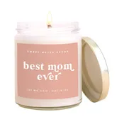 Best Mom Ever! Soy Candle - Clear Jar - Blush Pink - 9 oz