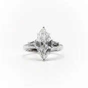 2.87ct Marquise Cut 3-Stone Diamond Ring