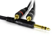 CYQR186 1/4'' to Dual RCA Audio Cables