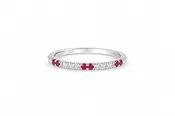 14kt white gold ruby ring size 6.5