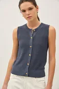 Button Up Sweater Vest