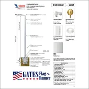 20ft Commercial Aluminum Flagpole