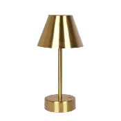 Elegance Rechargeable LED Table Lamp Plated Brass LED Touch Switch
