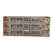 10 INCH GOLD SPARKLERS BY LEG(24/12/6)