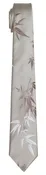 Bamboo Leaves Tie in Pewter