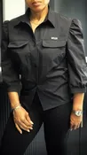 Delta Woman Balloon Cap Sleeve