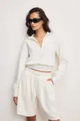 AIR SOFT HALF ZIP SWEATSHIRT | CLOUD WHITE