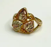 Landstrom's Black Hills Gold Grape Leaf Ring, Size 8