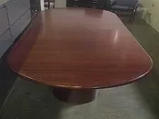 10ft Dark Cherry Wood Veneer Conference Table