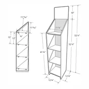 13” 4 Shelf Floor Display