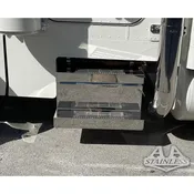 14 Gauge 304 Stainless Peterbilt Tool and Battery Box Cover with Elevated Steps