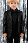 2022SH-1 Black Glitter Boys suit