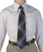 14in Junior Tie Plaid 87 Gray/Royal/Gold Ready-Made