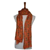 Embroidered Floral Silk Shawl
