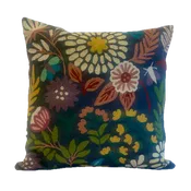 Botanical Print Chainstitch Pillow