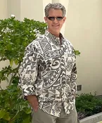3/4 Sleeves Hawaiian Shirt Tribal Honu