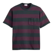 1960's Casuals Tee Carbon Plum Stripe