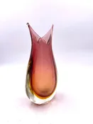 1950s Italian Flavio Poli Seguso Murano Sommerso Organic Glass Vase — Klassik