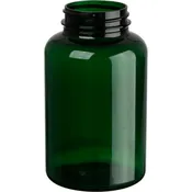 10 oz. (300 cc) Dark Green PET Plastic Packer Bottle, 45mm 45-400, 37 Grams