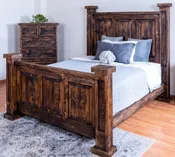 BONANZA BED DARK DISTRESSED