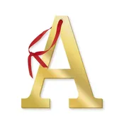 4.5" Tall Initial Christmas Ornaments - 5 Colors #ACOR