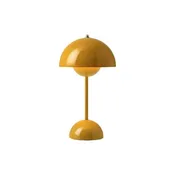 Mustard Flowerpot VP9 Lamp | &Tradition Portable LED Table Lamp by Verner Panton — Design Warehouse