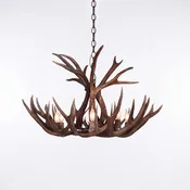8 Light Mule Deer Antler Chandelier