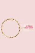 5MM Gold Beaded Bracelet- S/M