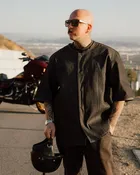 3/4 Stonewash Black Murda Club Shirt