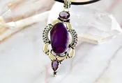 Amethyst with Purple Agate Necklace
