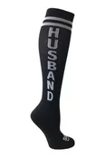 Husband Black Athletic Knee High Socks- The Sox Box