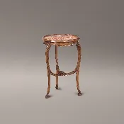 7155 FRENCH LIBERTY ROUND FABRIC SIDE TABLE