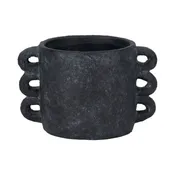 10" Arch Handle Planter, Black