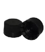 28-350 Tamper Evident Screw Cap, Black (Unlined)
