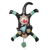 Allen Designs Craft Attack Cat Clock, 16.5"