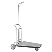 Chariot à bagages de bagagiste en acier inoxydable de 272 kg avec roues en caoutchouc