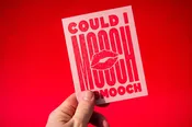 Can I Mooch A Smooch Letterpress Greeting Card — M.C. Pressure