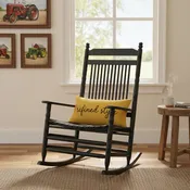 1500 Slat Jumbo Black Rocker
