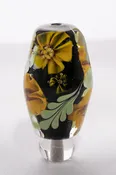 Golden Blossom Flameworked Glass Bead — Expressive Glass