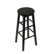 Black Wood Bar Stool