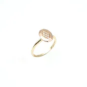 14K Rose Gold Diamond Cluster Oval Ring